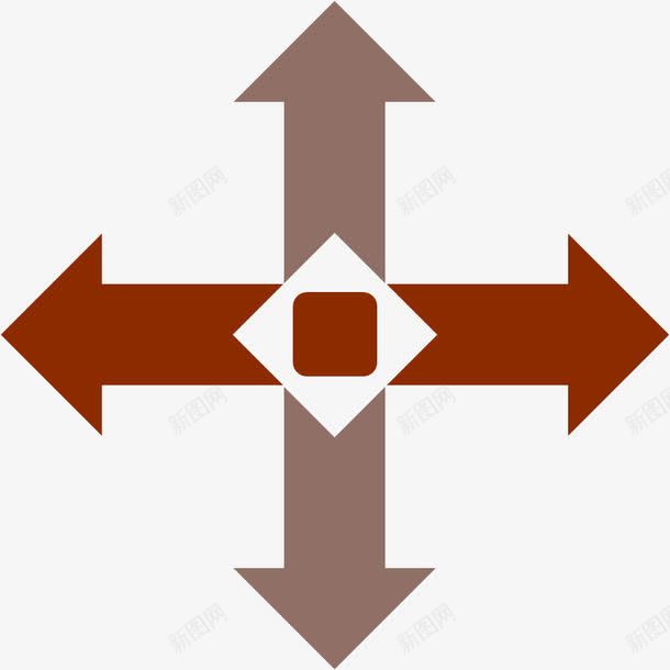 十字箭头png免抠素材_新图网 https://ixintu.com 分类 办公 十字 总结 箭头