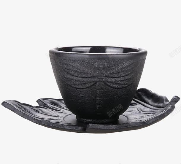黑色茶具茶杯png免抠素材_新图网 https://ixintu.com 产品实物 日用百货 煮茶茶具 茶具 茶壶配件 茶杯 黑色