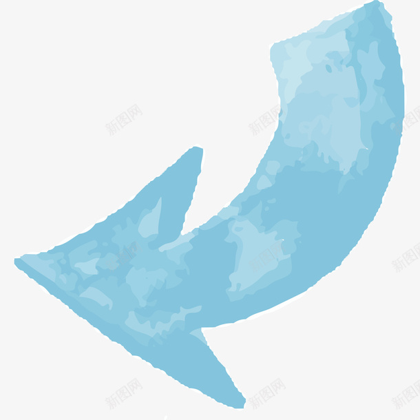 水彩箭头矢量图ai免抠素材_新图网 https://ixintu.com 水彩 箭头 蓝色 矢量图