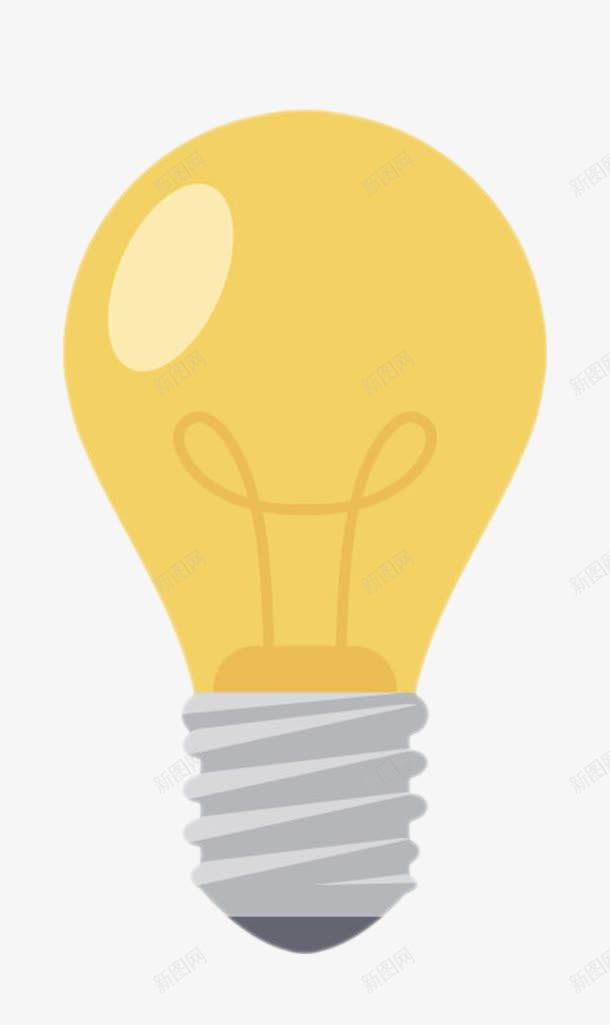 黄色立体家居家电灯泡卡通手绘png免抠素材_新图网 https://ixintu.com 免扣 免费下载 发亮 发明家 名人 灯 灯光 灯泡 爱迪生灯泡 电灯 黑暗