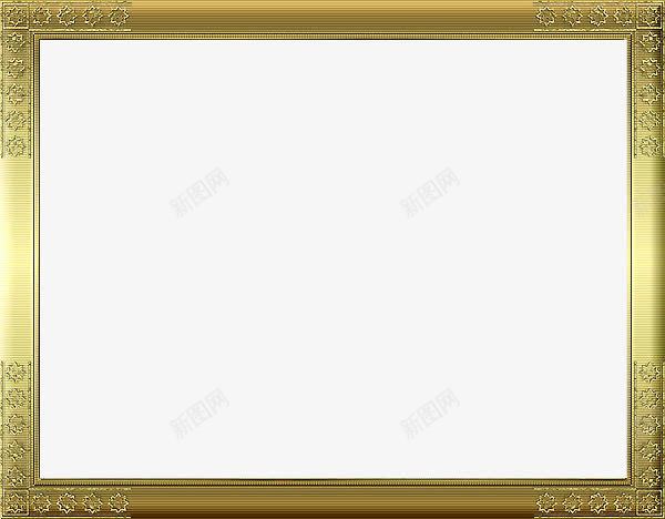 土豪金颜色花纹方框png免抠素材_新图网 https://ixintu.com 图形框 图形框框 土豪金 方框 正方框 相框 花纹 边框 金色