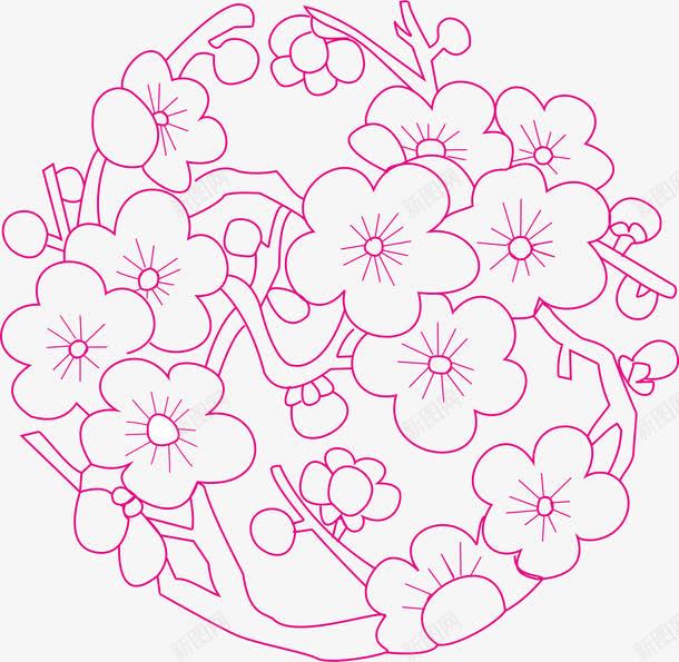 桃花底纹矢量图ai免抠素材_新图网 https://ixintu.com AI 卡通 底纹 手绘 桃花 纹理 纹路 线条 花纹 矢量图