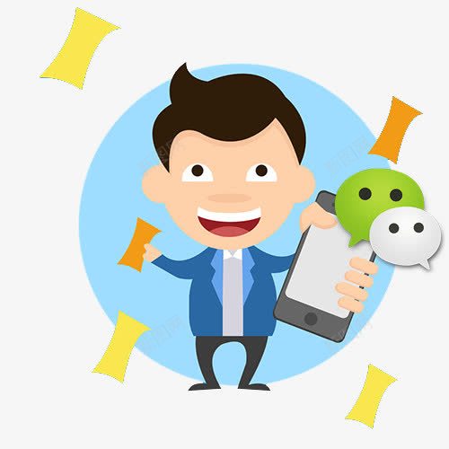 卡通人物微信求关注png免抠素材_新图网 https://ixintu.com 微信 微信求关注 微信红包