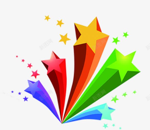 惊喜星星png免抠素材_新图网 https://ixintu.com 五彩 星星 爆炸 装饰