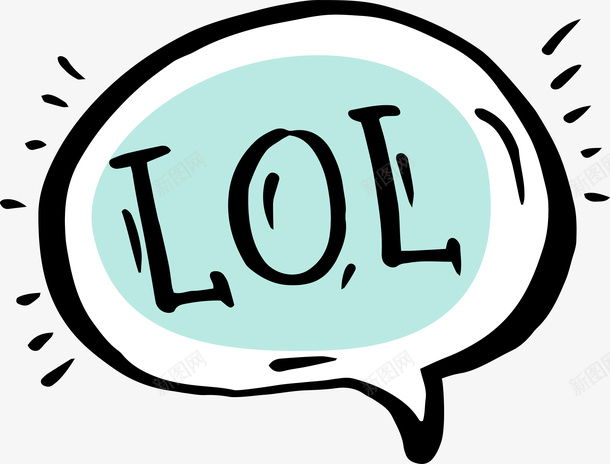 卡通蓝色对话框矢量图ai免抠素材_新图网 https://ixintu.com LOL 卡通手绘 标签 蓝色 装饰图案 边框 矢量图