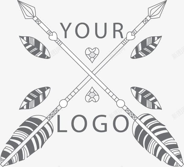 黑色手绘简约羽毛LOGO图标png_新图网 https://ixintu.com 卡通 叶子 手绘 树叶 桃心 波西米亚 爱心 箭头 羽毛 羽毛logo 英文字母