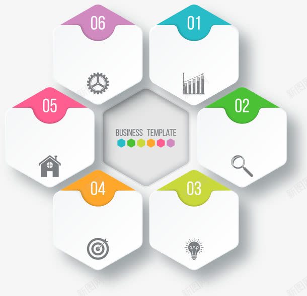 白色立体六边形图表矢量图eps免抠素材_新图网 https://ixintu.com 六边形图表 数字 白色六边形 立体六边形图表 箭头 矢量图