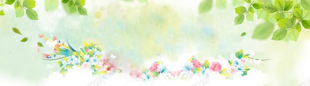 清新绿色百搭海报背景jpg设计背景_新图网 https://ixintu.com banner 家居 海报背景 童装 美容 背景 背景素材