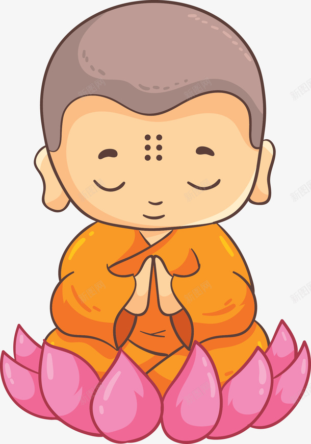 可爱小和尚png免抠素材_新图网 https://ixintu.com 佛 佛主 佛像 佛教 信仰 光头小和尚 卡通佛像 古代 可爱 图 手绘佛像 打坐的和尚 禅坐 莲花