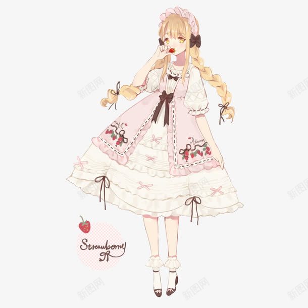 二次元萌妹png免抠素材_新图网 https://ixintu.com lolita 二次元可爱 二次元本子 洋装 洋装裙子 萌系美少女