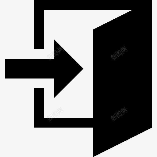 进入图标png_新图网 https://ixintu.com 右箭头 打开门 退出界面 门打开了