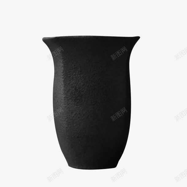 黑色开口型花瓶png免抠素材_新图网 https://ixintu.com 北欧家居 桌面摆件 现代简约 空花瓶 空蝉 花器禅意 装饰品 陶瓷 黑色开口型花瓶