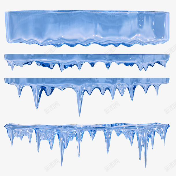 冰雪立体冰锥装饰png免抠素材_新图网 https://ixintu.com 冬天 冬天冰雪 冬天雪花 冰雪装饰 卡通冰锥