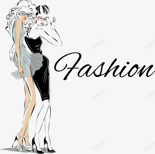 手绘人物女郎矢量图ai免抠素材_新图网 https://ixintu.com fashion 人物 唯美 女郎 手绘 时尚 水彩 矢量图