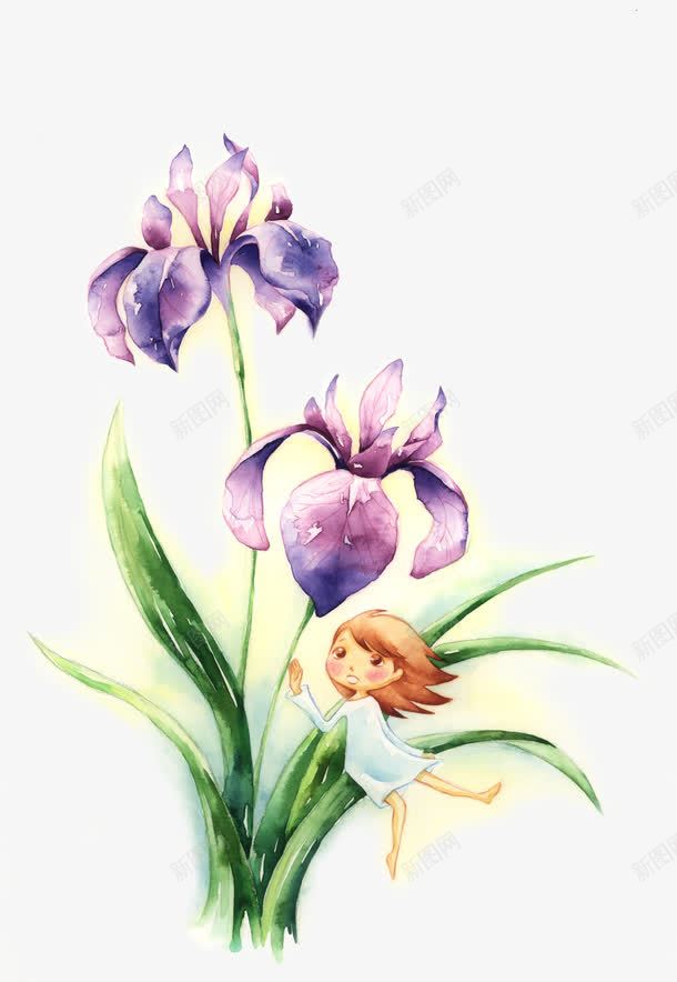 手绘浪漫户外植物花朵png免抠素材_新图网 https://ixintu.com 户外 植物 浪漫 花朵