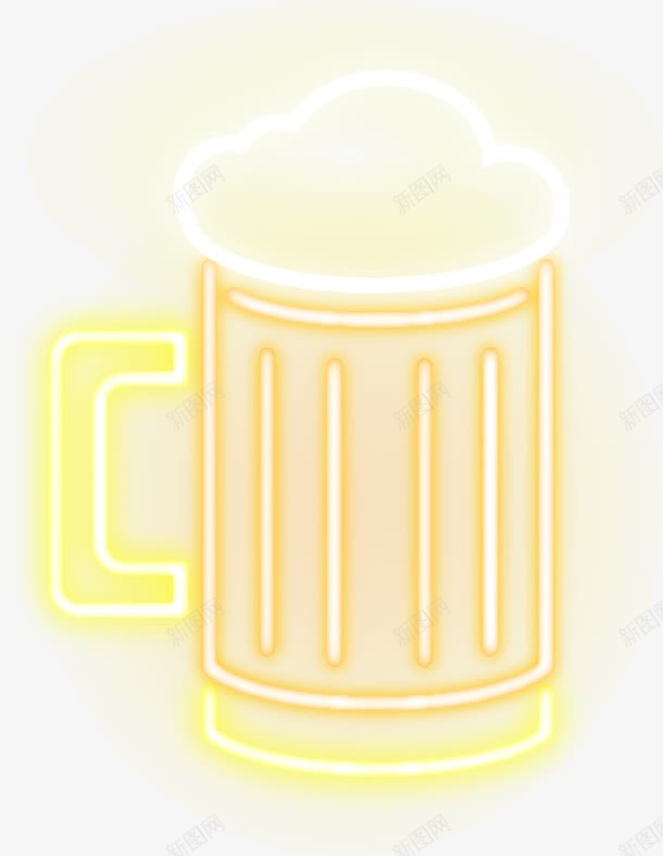 啤酒图标霓虹线条矢量图ai_新图网 https://ixintu.com 光线条 发光线条 啤酒 图标 彩色线条 招牌 指示牌 暖色 橙色 霓虹 霓虹灯 霓虹线条 矢量图