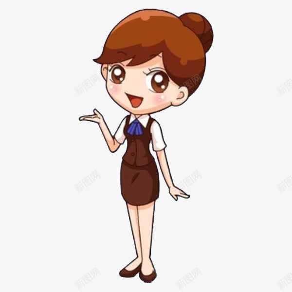 航空小姐png免抠素材_新图网 https://ixintu.com 卡通 女孩 手绘 航空服务员