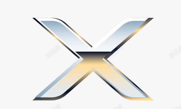 金属质感字母数字Xpng免抠素材_新图网 https://ixintu.com 创意字母 现代 金属质感字母数字