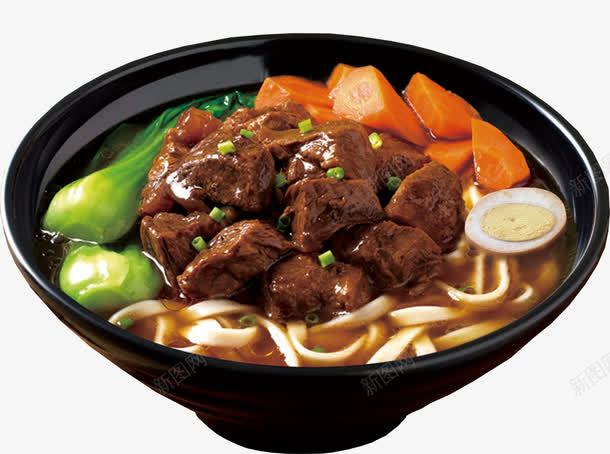 红烧牛肉面png免抠素材_新图网 https://ixintu.com 牛肉 胡萝卜 青菜 面食 食物