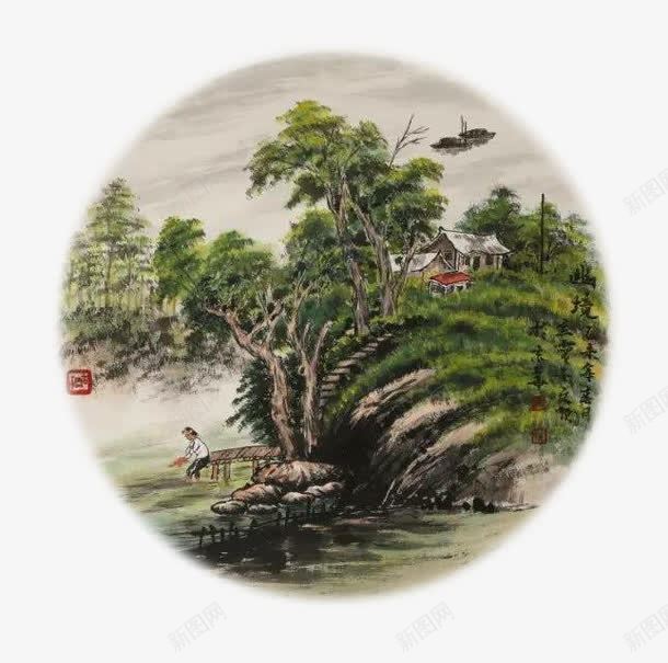 中国风山水简笔画png免抠素材_新图网 https://ixintu.com 中国风 中国风山水画 古风水墨画 古风画 山水画 山水简笔画 水墨山水画 简笔山水画