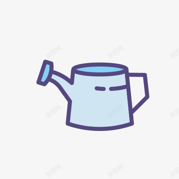 浇水水壶简笔绘画图png免抠素材_新图网 https://ixintu.com 卡通 喷头 水壶 浇水 浇花 简笔 线条 花洒