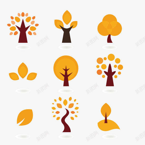 黄色简约植物png免抠素材_新图网 https://ixintu.com 卡通 图案 小清新 彩色 树木 植物 简约 花纹 装饰