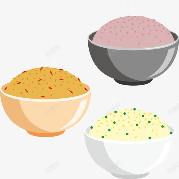 各式大米饭png免抠素材_新图网 https://ixintu.com 不同地方的美食 中国地域美食 南方蛋炒饭 卡通芋头 手绘美食 新鲜 绿豆饭 芋头饭 花生饭 蔬菜
