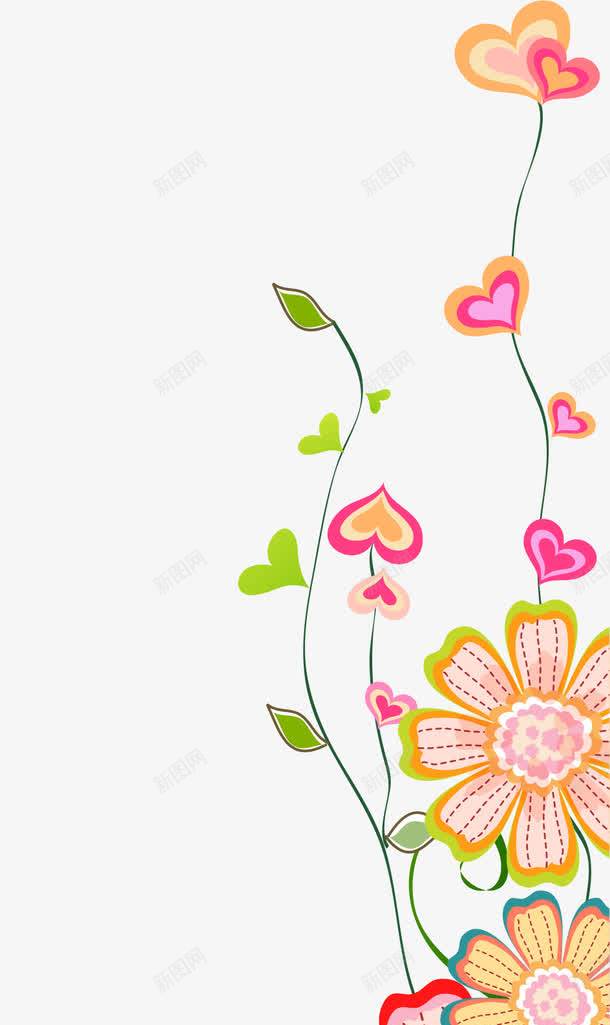 抽象花朵png免抠素材_新图网 https://ixintu.com AI 卡通 手绘 抽象 线条 花卉 花朵 花边 藤蔓 鲜花