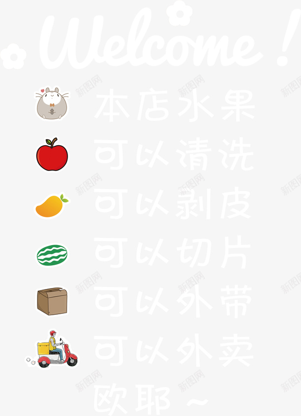 水果店送外卖png免抠素材_新图网 https://ixintu.com welcome 切片 快递 水果