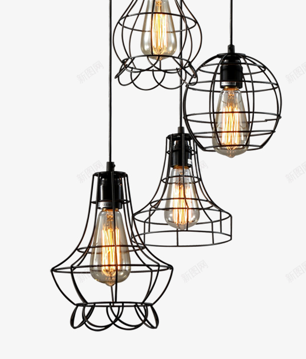复古工业风装饰吊灯png免抠素材_新图网 https://ixintu.com 吊灯 复古 工业风 灯具 灯饰 照明 装饰 餐厅