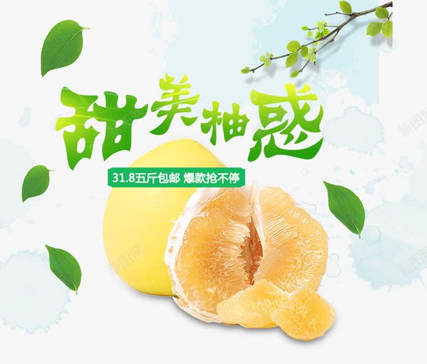 柚子促销海报png免抠素材_新图网 https://ixintu.com 促销 柚子 水果 水果展板 水果店 水果海报 海报 甜美柚惑