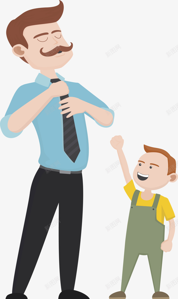 父亲节可爱爸爸儿子png免抠素材_新图网 https://ixintu.com 帅气爸爸 插图 父亲节 父亲节快乐 父爱 爸爸儿子 装饰图案