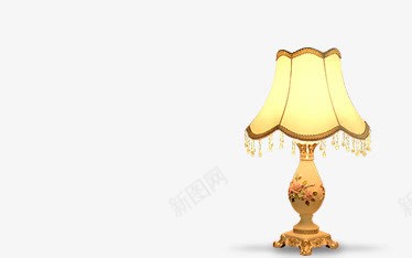 黄色欧式台灯家具png免抠素材_新图网 https://ixintu.com 台灯 家具 欧式 黄色