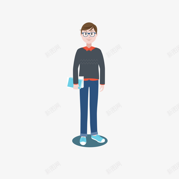 卡通人物老师矢量图ai免抠素材_新图网 https://ixintu.