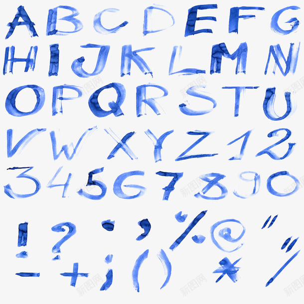 蓝色手写字母数字png免抠素材_新图网 https://ixintu.com 123456789 1234567890 字符 手绘 符号 英文字母 蓝色手写字 阿拉伯数字