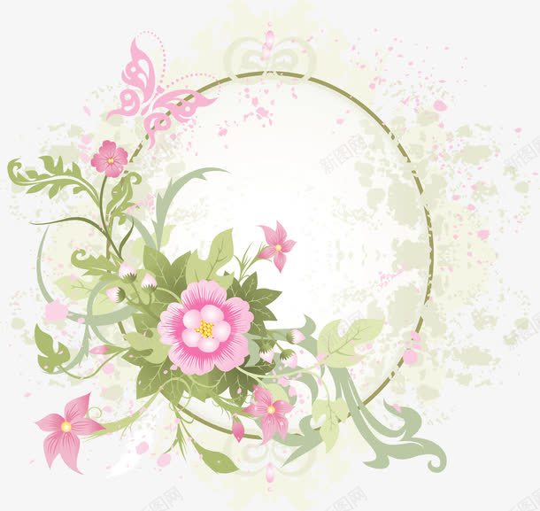 梦幻艺术水彩花朵花环png免抠素材_新图网 https://ixintu.com 梦幻 水彩 艺术 花朵 花环