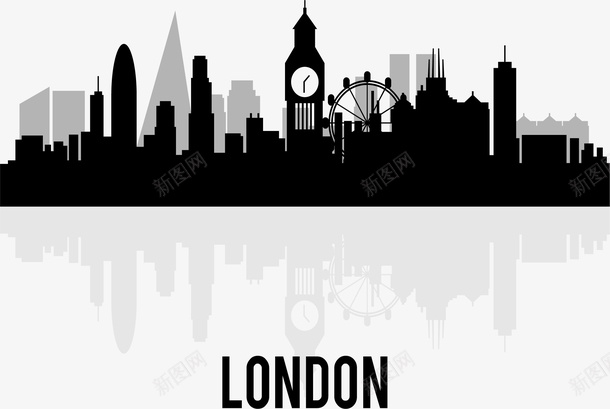 英国伦敦城市剪影矢量图ai免抠素材_新图网 https://ixintu.com 伦敦剪影 剪影 城市剪影 矢量png 英国 英国伦敦 矢量图