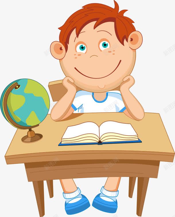 上课的孩子png免抠素材_新图网 https://ixintu.com 上课 卡通地球仪 卡通小孩 地球仪 学生 小孩 矢量地球仪