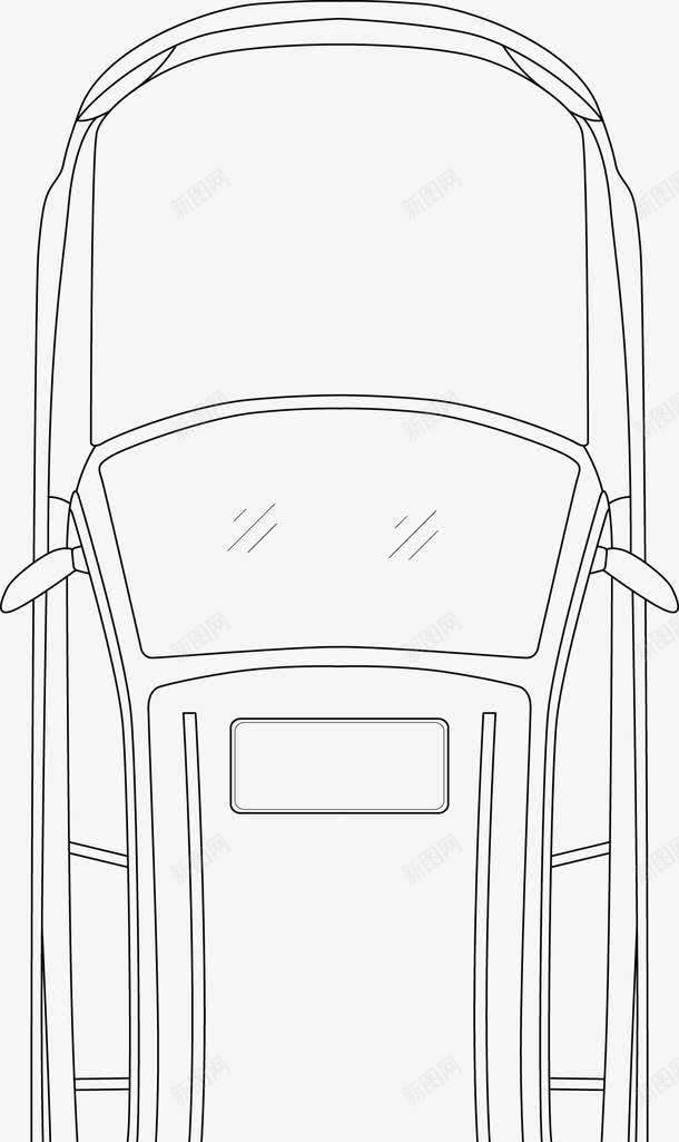 手绘车顶png免抠素材_新图网 https://ixintu.com 单线稿 卡通车 手绘汽车 手绘车 汽车 汽车先 汽车线稿 矢量车 线稿车