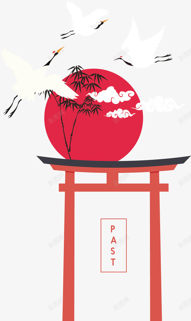 手绘红色中国风绘画矢量图ai免抠素材_新图网 https://ixintu.com 中国风绘画 创意 卡通 可爱 彩色图 手绘图 简单 矢量图