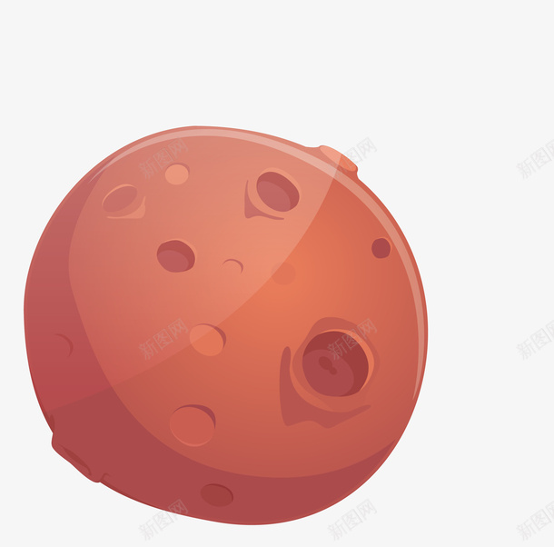 红色星球矢量图ai免抠素材_新图网 https://ixintu.com 卡通 手绘地球 手绘地球表面 手绘小地球 手绘小清新 星球手绘 红色 陨石坑 矢量图
