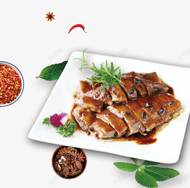 美味焖鹅肉美食餐品psd免抠素材_新图网 https://ixintu.com 中餐 焖鹅 焖鹅肉 红烧焖肉 美食 餐饮 鹅肉