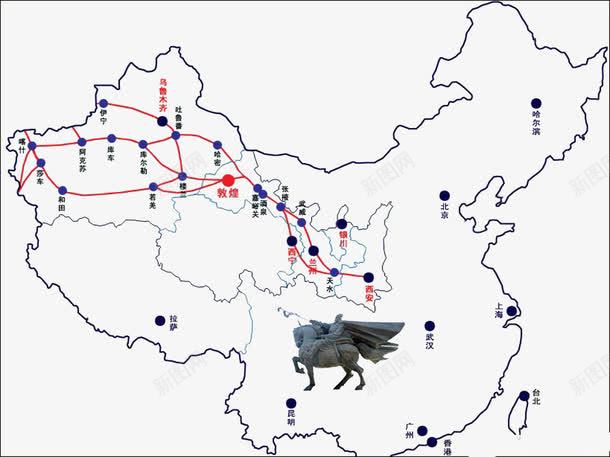 古丝绸之路线路图png免抠素材_新图网 https://ixintu.com 一带一路 丝绸之路 丝绸路线 丝路 丝路文化 政策沟通 新丝绸之路 民心相通 沿线 海上丝绸之路 物流 经济互融 经济带 设施联通 贸易畅通 资金融通