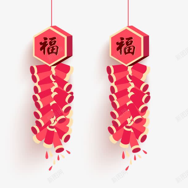 新春装饰鞭炮png免抠素材_新图网 https://ixintu.com 新年装饰 新春佳节 爆竹 装饰图案 鞭炮