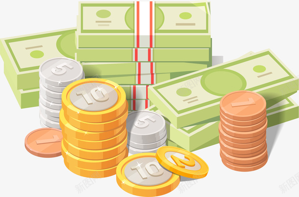 手绘金钱矢量图ai免抠素材_新图网 https://ixintu.com 手绘 硬币 经济 货币 金融 金钱 钞票 矢量图
