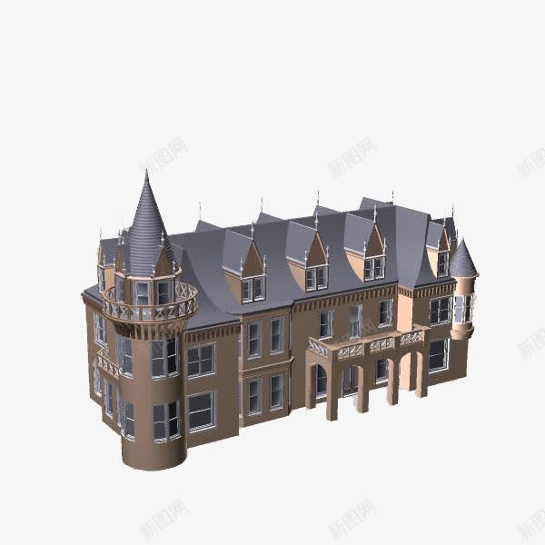 国外建筑效果图png免抠素材_新图网 https://ixintu.com 别墅装修3D效果图 国外建筑效果图 复式房子立体图 房屋修建模型图 欧式房屋户型图 立体房屋