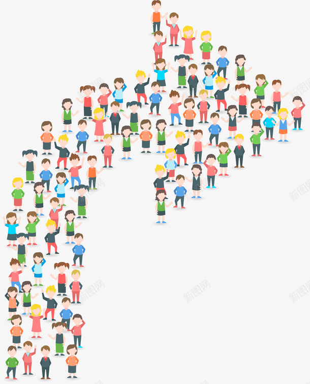中国人口日一堆人png免抠素材_新图网 https://ixintu.com 一堆人 一群人 中国人口日 密密麻麻 密集人群 箭头