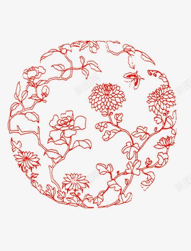古典花纹png免抠素材_新图网 https://ixintu.com 园形古典花纹素材下载 桃子 牡丹 祥云 纹蝴蝶 荷花 菊花 蝴蝶 青花瓷