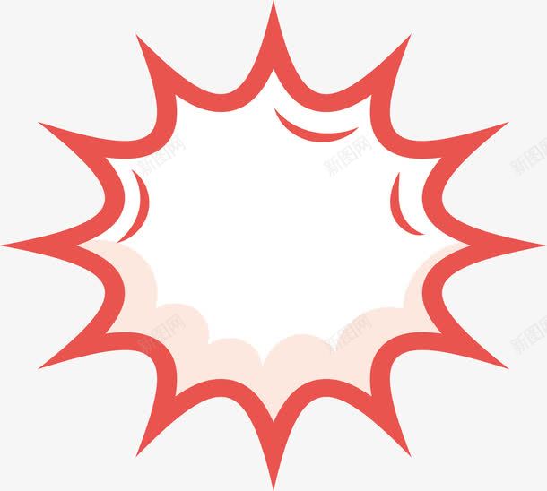 红色边框锯齿爆炸贴png免抠素材_新图网 https://ixintu.com 促销爆炸贴 爆炸 爆炸贴 矢量png 红色边框 锯齿