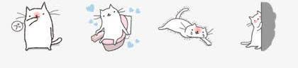 卡通白色小猫图标png_新图网 https://ixintu.com 卡通 小猫 白色
